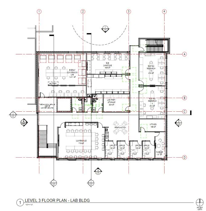 Network plan of Anschutz Engineering Center.