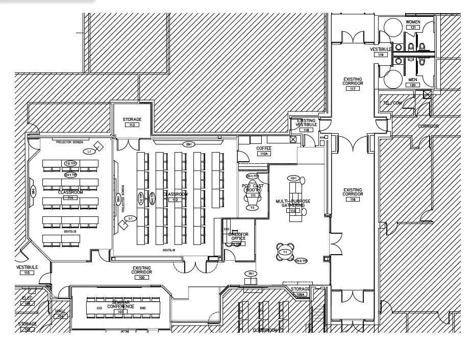 Floorplan of Downtown UCCS.